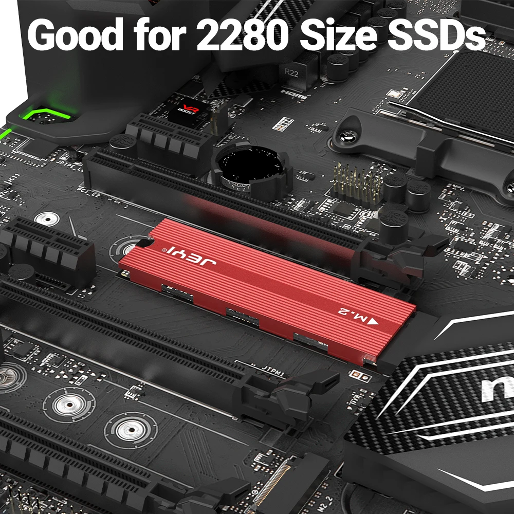 Dissipador de Calor Ssd com Almofada Térmica de Silicone Alumínio Dupla Face Dissipador de Calor Ps5 pc Pcie Nvme Ngff 2280 Ssd Jeyi-m.2 - Imagem 6