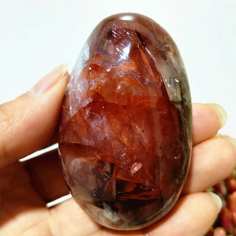 high quality Natural Stone Red Hematoid quartz Crystal palm Meditate And Chakra Healing Feng Shui Crystal Home Decoration 4