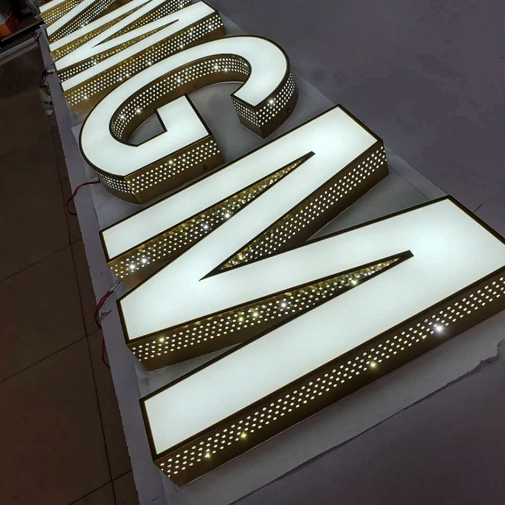 Wholesale Beautiful Acrylic Frontlit and Backlit Mini 3D Channel Letters -  China Face and Back Lighting and LED Sign price