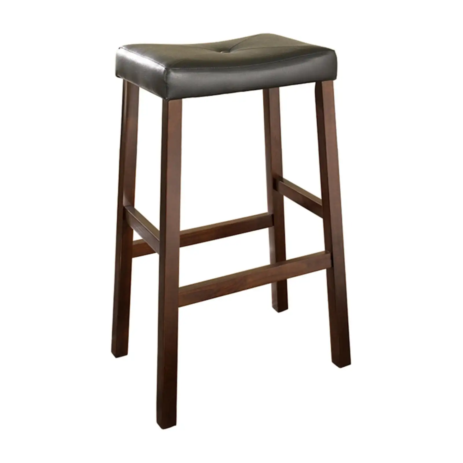 Crosley Furniture Upholstered Saddle Seat Bar Stool with 29" Seat Height 2pk