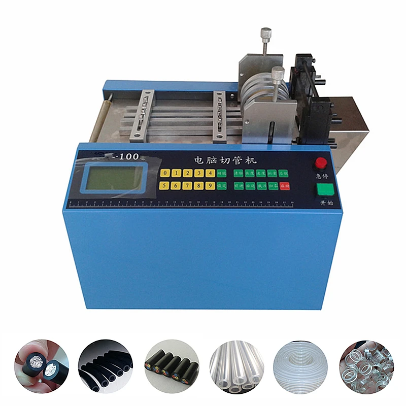 Mikrocomputergesteuerte automatische Rohrschneidemaschine für PVC-Schrumpfschläuche, Schrumpfschlauch- und Drahtseilschneidemaschine 0-100mm 350W – Detail 1