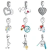 Fine 925 Bracelet Accessories Fit European Silver Plated Charms Dentist Nurse Tooth Stethoscope Diy Bead For Women Men Jewelry 2