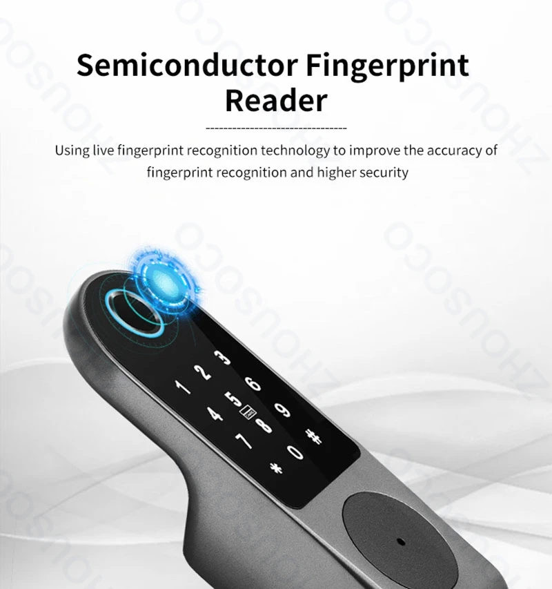 Tuya Wifi Smart Door Lock Fingerprint Biometric Digital Lock Smart Card Password APP Remote Control Keyless Electronic Lock