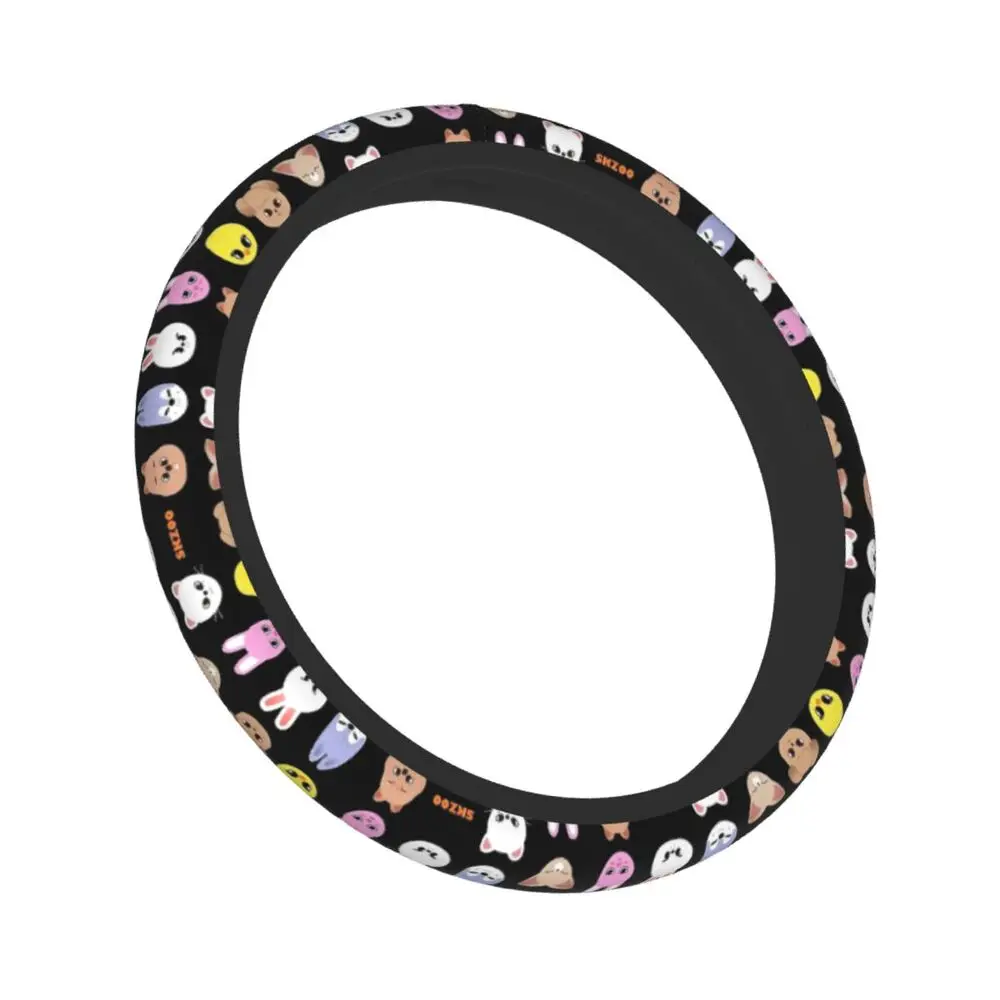 37-38 Lenkradbezüge Korea Kpop Niedliches Cartoon-Gummiband Geflecht auf der Lenkradabdeckung Buntes Autozubehör – Detail 24