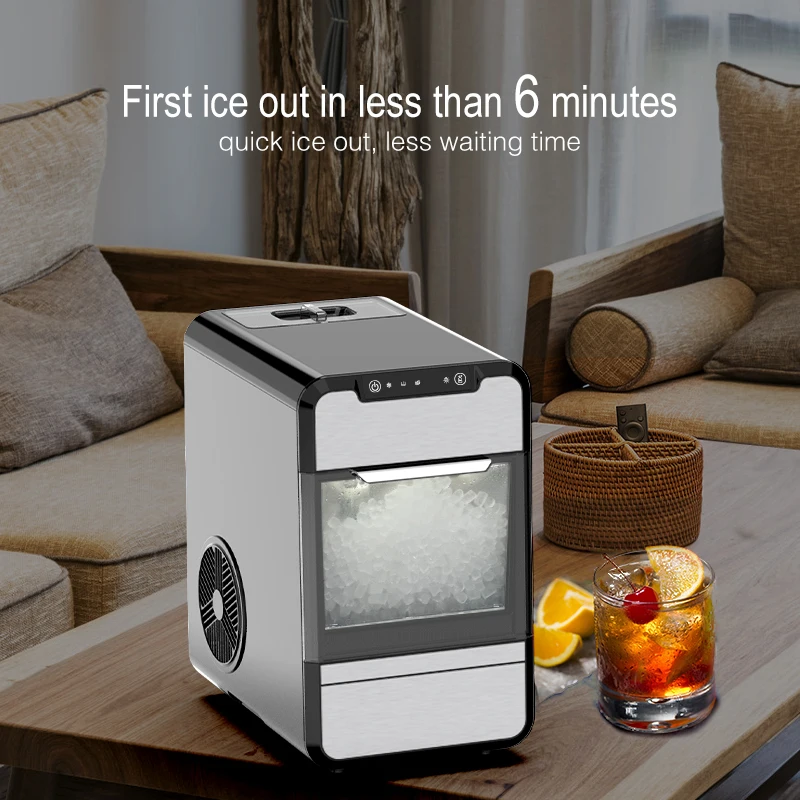 Factory Commercial Portable Mini Automatic Cube Ice Maker Electric Bullet Shape for Home & Hotel Certified CB Countertop Style