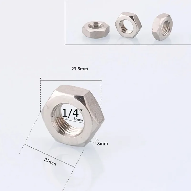 BSP Female Thread Hex Lock Nut Pipe Fitting 304 Stainless Steel 1/8" 1/4" 3/8" 1/2" 3/4" 1" pipe fitting water pipe fitting hose pipe fitting