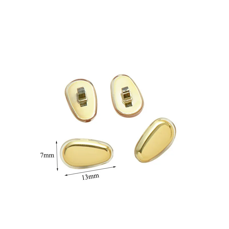 10pairs=20pcs Silicone Nose Pads For Glasses Silver Gold Nose Pads Glasses Anti-Slip Pad Eyeglasses Accessories