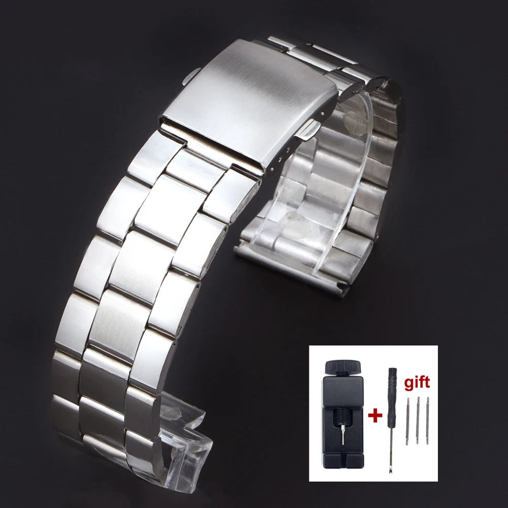 Premium Steel Watch Band - Elegant Metal Bracelet