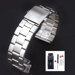 Premium Steel Watch Band - Elegant Metal Bracelet - 18mm (3 Beads Silver)