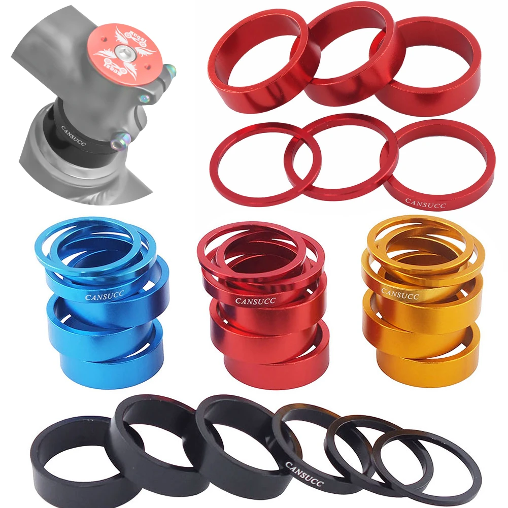 6/12pcs/set Aluminum Alloy Bike Headset Washer Mountain Bicycle Front