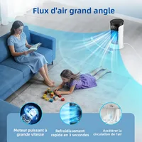 Ventilateur humidificateur d'air USB portable 300ML, 6 vitesses, minuterie 6H, lumière 7 couleurs, brumisateur silencieux, ventilateur de refroidissement, climatiseur de bureau 3