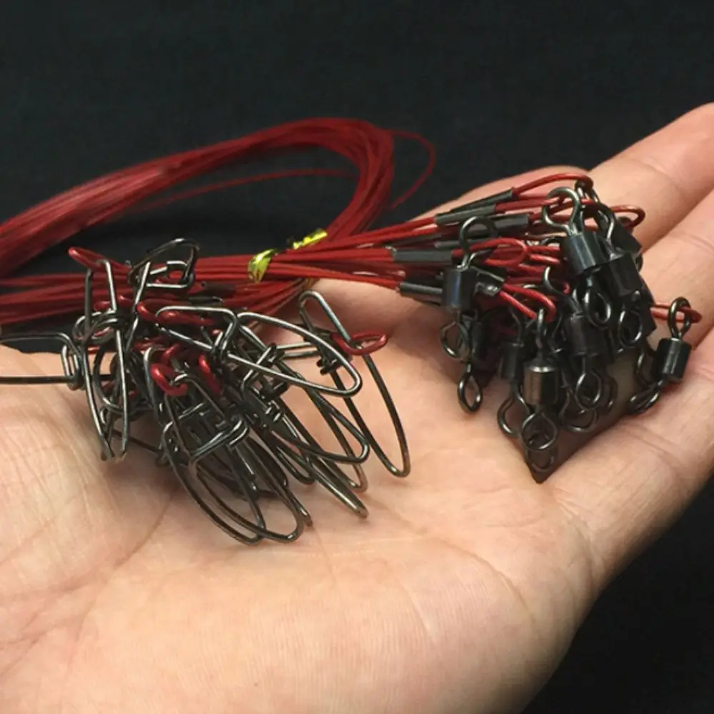 10pcs 50cm Sea Fishing Steel Wire 1mm Diameter 150LB Tension Fishing Leader Line Anti-bite Thicken Lure Fishing-line Sea Fishing 4