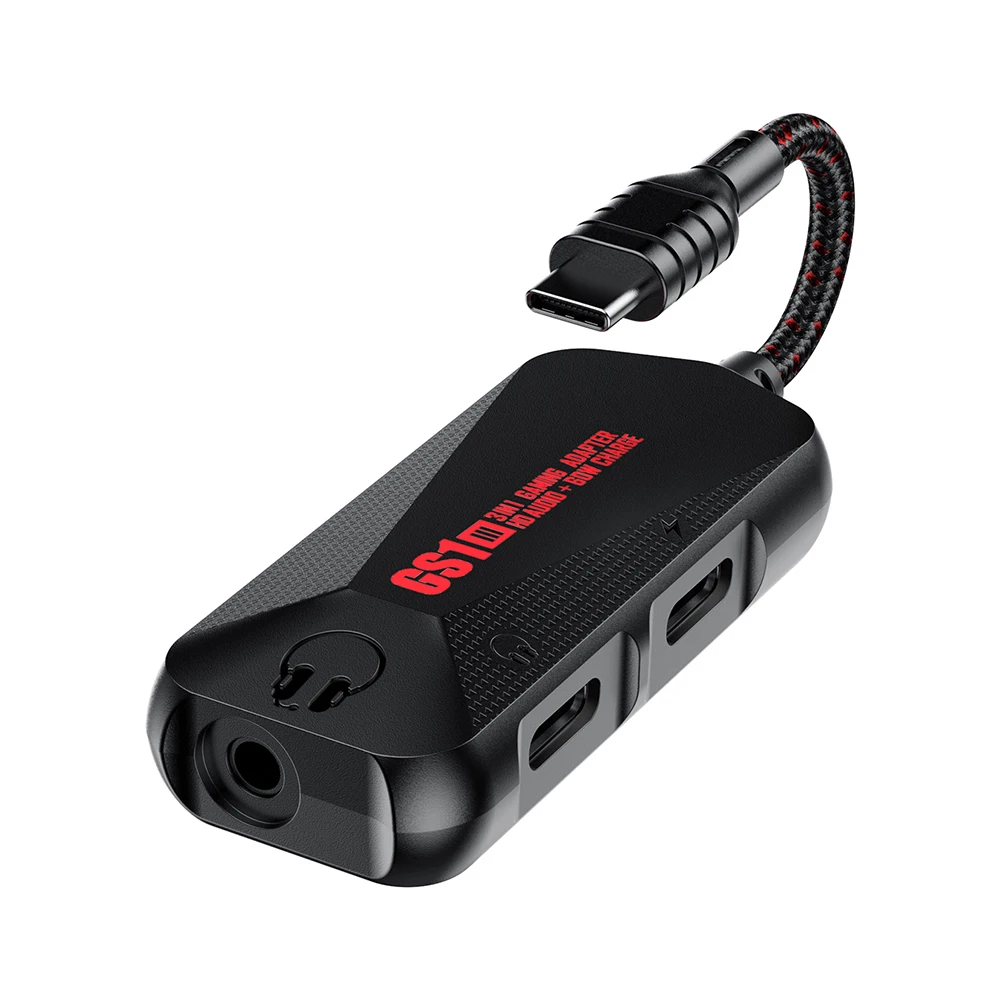 Gs1 3-in-1 hi-res משחק נייד קול כרטיס קול c pd qc 60w מתאם טעינה מהיר סוג מתאם-c כדי 3.5 מ "מ נייד מתאם כרטיס קול