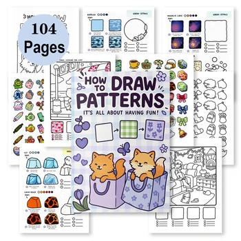Libro da colorare: Come disegnare motivi, un libro di disegni semplice e divertente