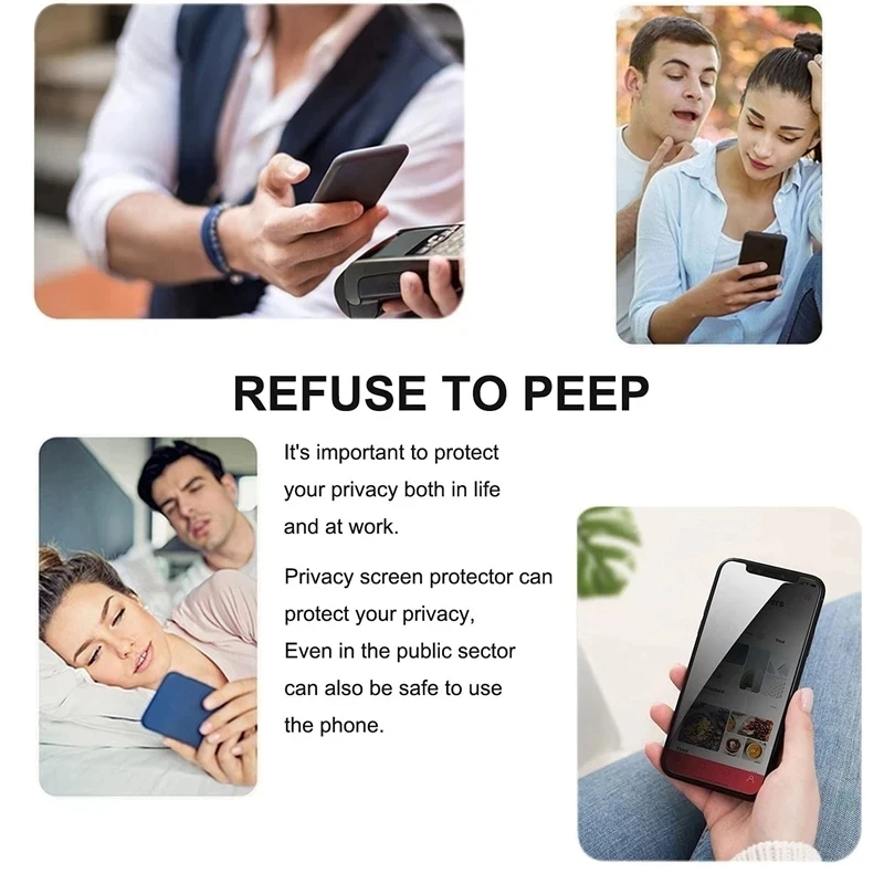 Enhanced 3D Privacy Screen Protectors - Anti-Spy Protective Glass