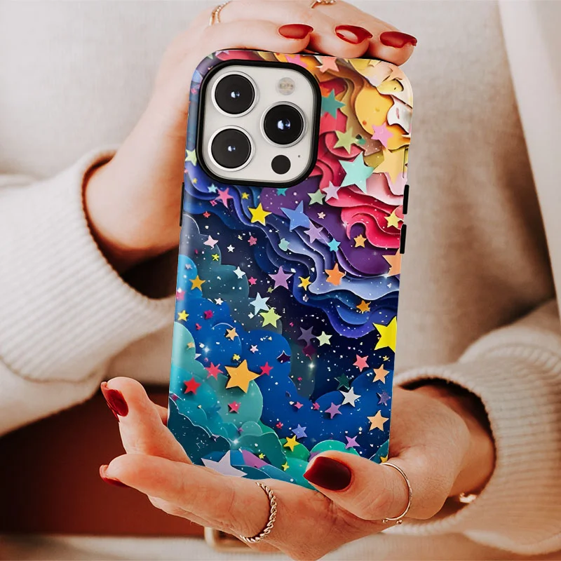 Versatile Starry Sky Cover 2-in-1 Phone Case