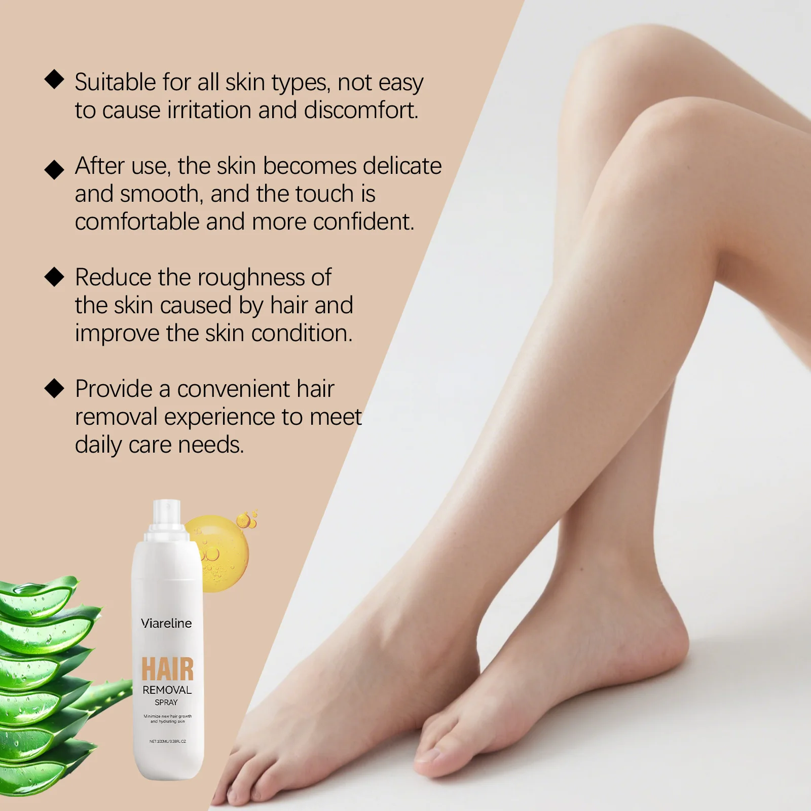 Gentle Hair Removal Spray For Body And Skin Cleansing Summer Use_voghion.com
