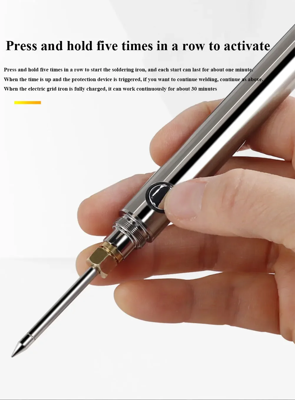 5V 8W USB Cordless Soldering Iron Tool Pen Portable Electric Powered Kit Rechargeable Temperature Adjustment Welding Gun Repair