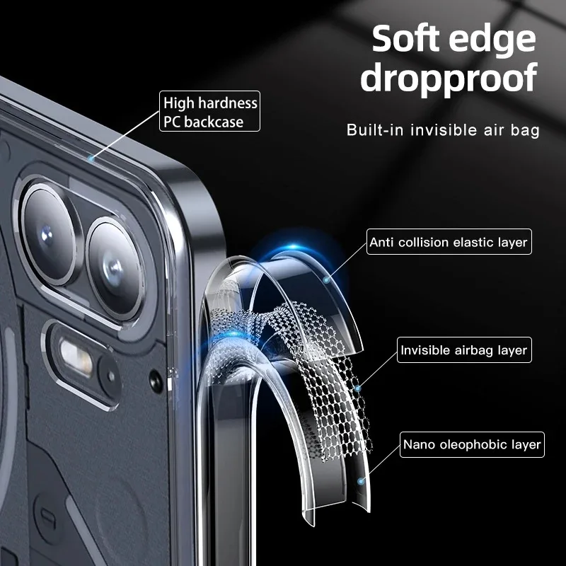 Matte & Clear Magnetic Wireless Charging Armor Case - Military Shockproof Back Cover