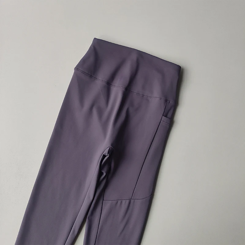 Yoga Pants Women High Waist Lifting Hips with Pocket Elastic Plus Velvet Warm Jogging Exercise Leggings Tight Fitness Pants