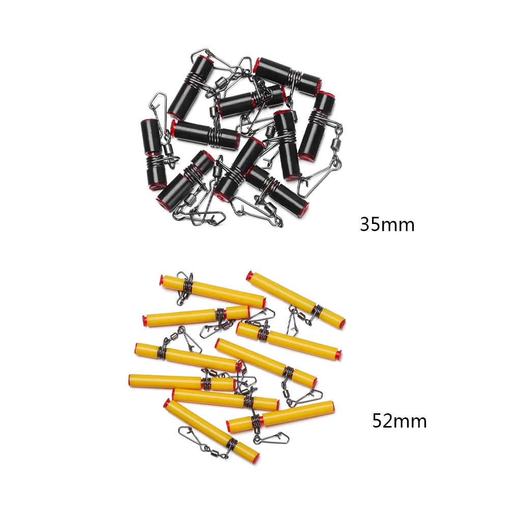 10Pcs Top Anti-winding S/L Balance Sea Fishing Balance Clear Snap Plastic Head Swivel