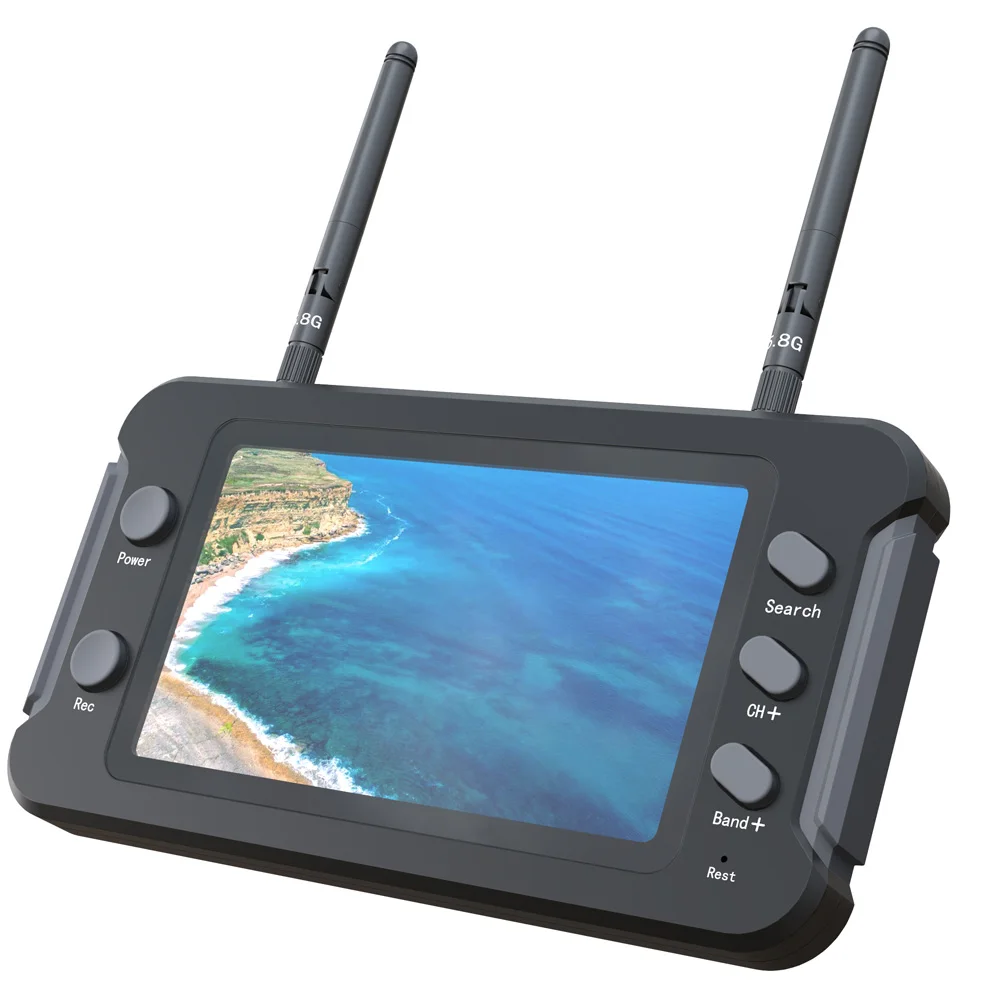 Détail du DVR intégré aux lunettes FPV pour enregistrement de vol