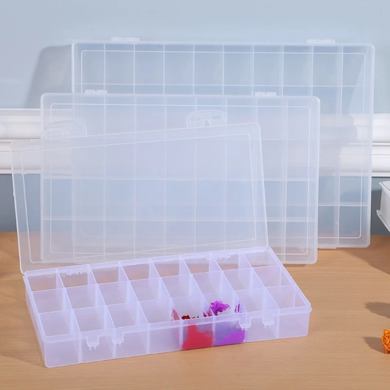

Color Pigments Box Beads Storage Container Clear Plastic Box for Earrings and Small Items Storage Container