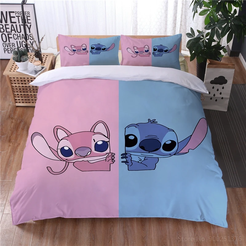 Disney juego de cama de Lilo y Stitch para niños y niñas, funda de edredón funda de almohada, para dormitorio| | - AliExpress