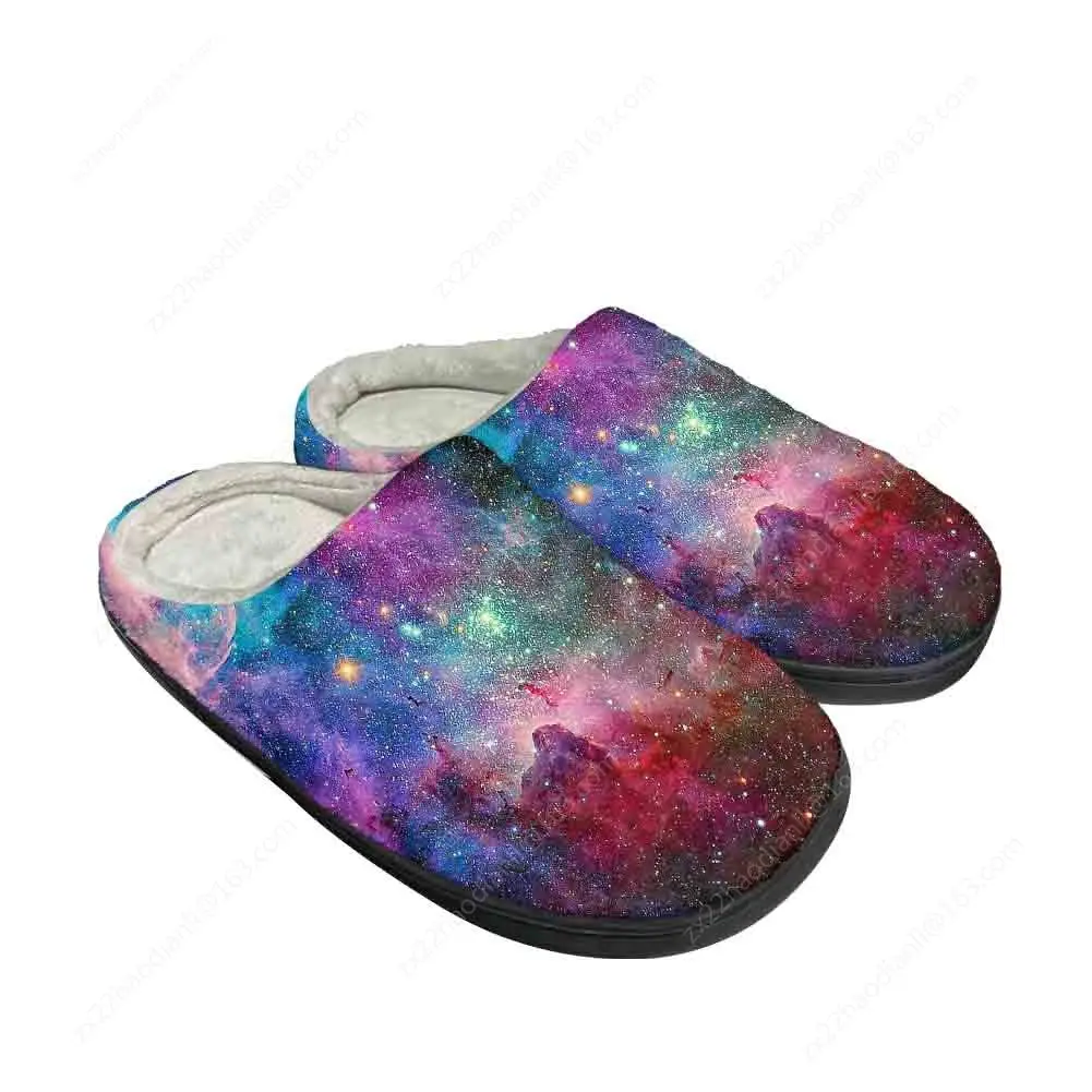 Galaxy Space Home Cotton Custom Slippers High Quality Mens Womens Teenager Plush Fashion Casual Keep Warm Shoes Thermal Slipper