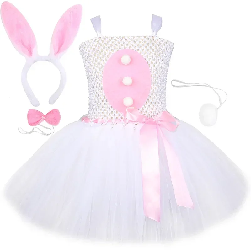 

Baby Girls Easter Bunny Tutu Dress for Kids Rabbit Cosplay Costumes Toddler Girl Birthday Party Tulle Outfit Holiday Clothes