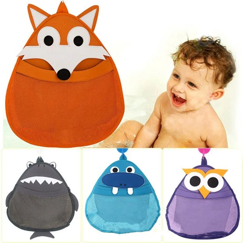 Cartoon Shower Storage Bags Babies And Children Receive Hanging Bags Distribution with Hooks Waterproof Bathroom Mesh Bags