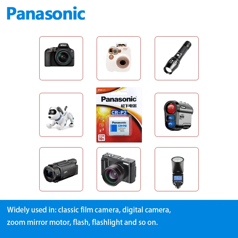 パナソニック-デジタルカメラ用バッテリー,CR-P2 cr p2 crp2