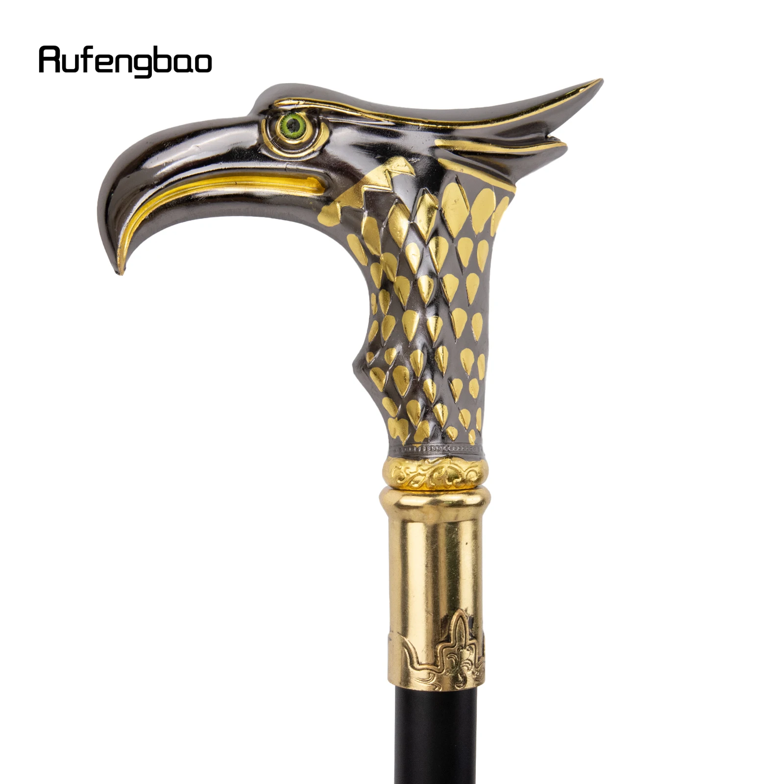 Golden Black Eagle Walking Stick Decorative Vintage Party Fashionable Walking Cane Crosier 36.5 in 5