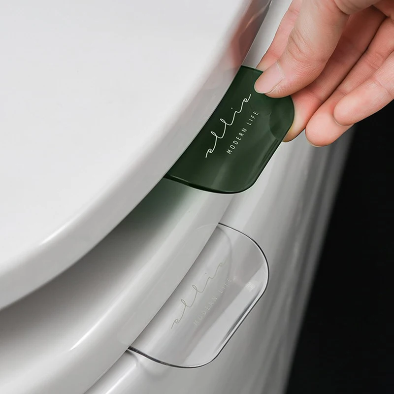Portable Nordic Transparent Toilet Seat Lifter Toilet Lifting Device Avoid Touching Lid Handle WC Accessories
