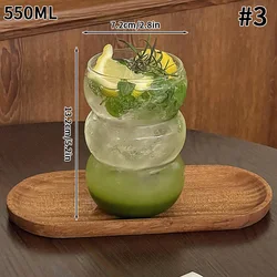 Chilled Beverage Glass Mug Set - Stylish Drinkware for Coffee, Juice, Cocktails, and More (S6)