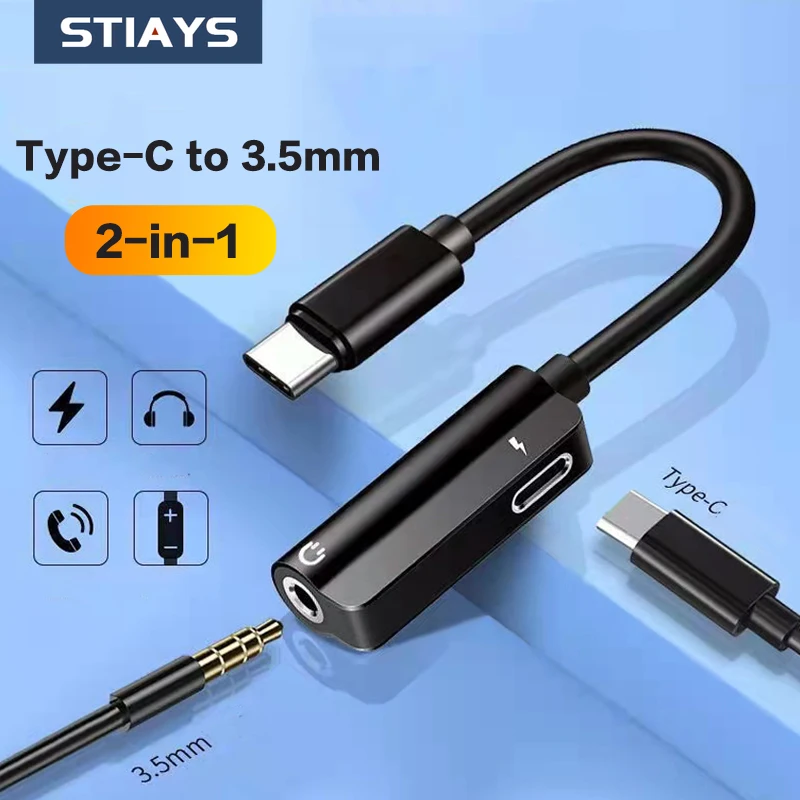 Кабель-адаптер STIAYS с USB C на разъем 3 5 мм Type AUX-конвертер для наушников Huawei P30 Mate 30 Pro