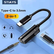 STIAYS USB C to Jack 3.5mm Type C Cable Adapter USB Type C 3.5mm AUX Earphone Converter For Huawei P30 Mate 30 Pro Xiaomi Mi 8 9