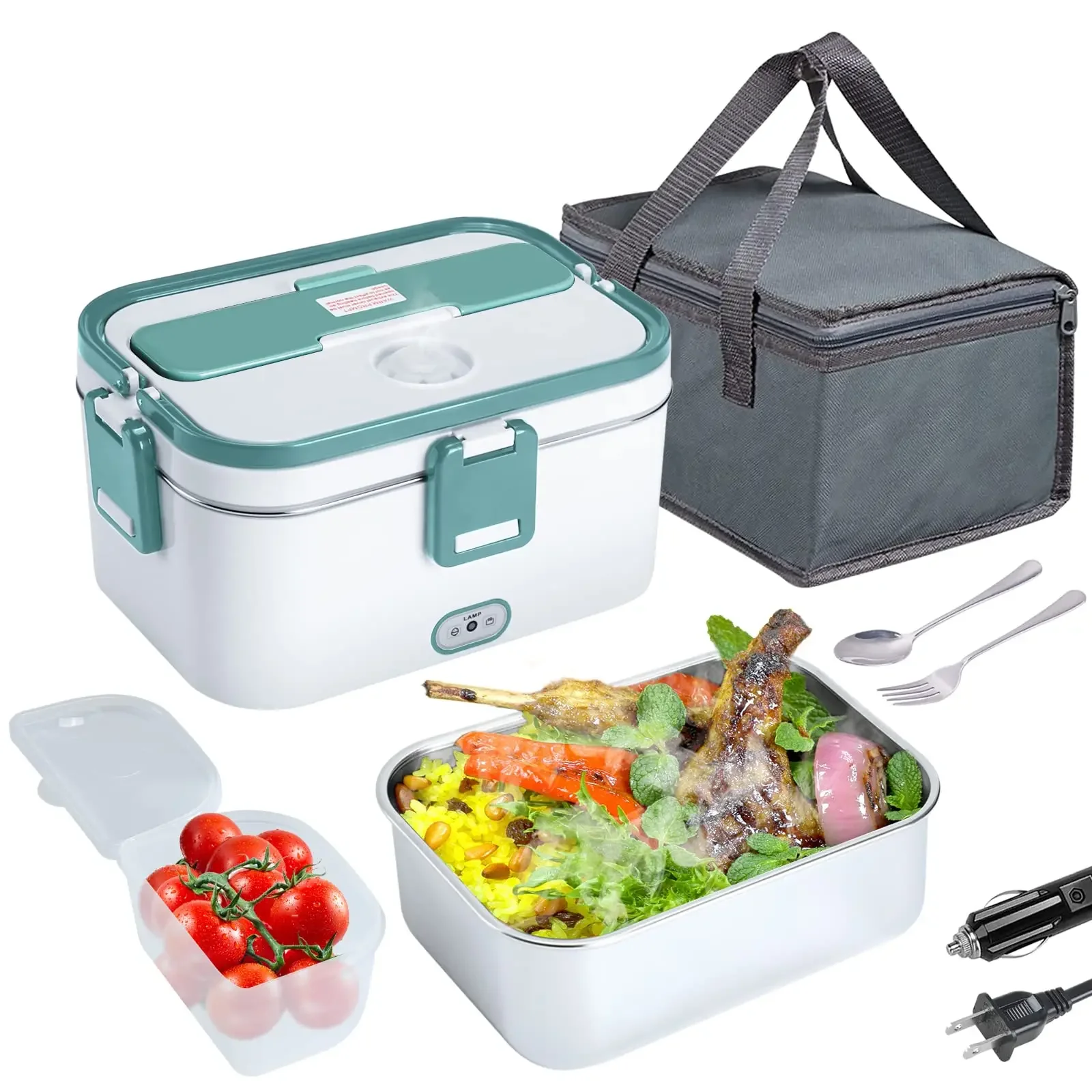 SCALDAVIVANDE ELETTRICO 60W Lunch Box Elettrica Contenitore Portavivande  1,5L L' EUR 42,99 - PicClick IT