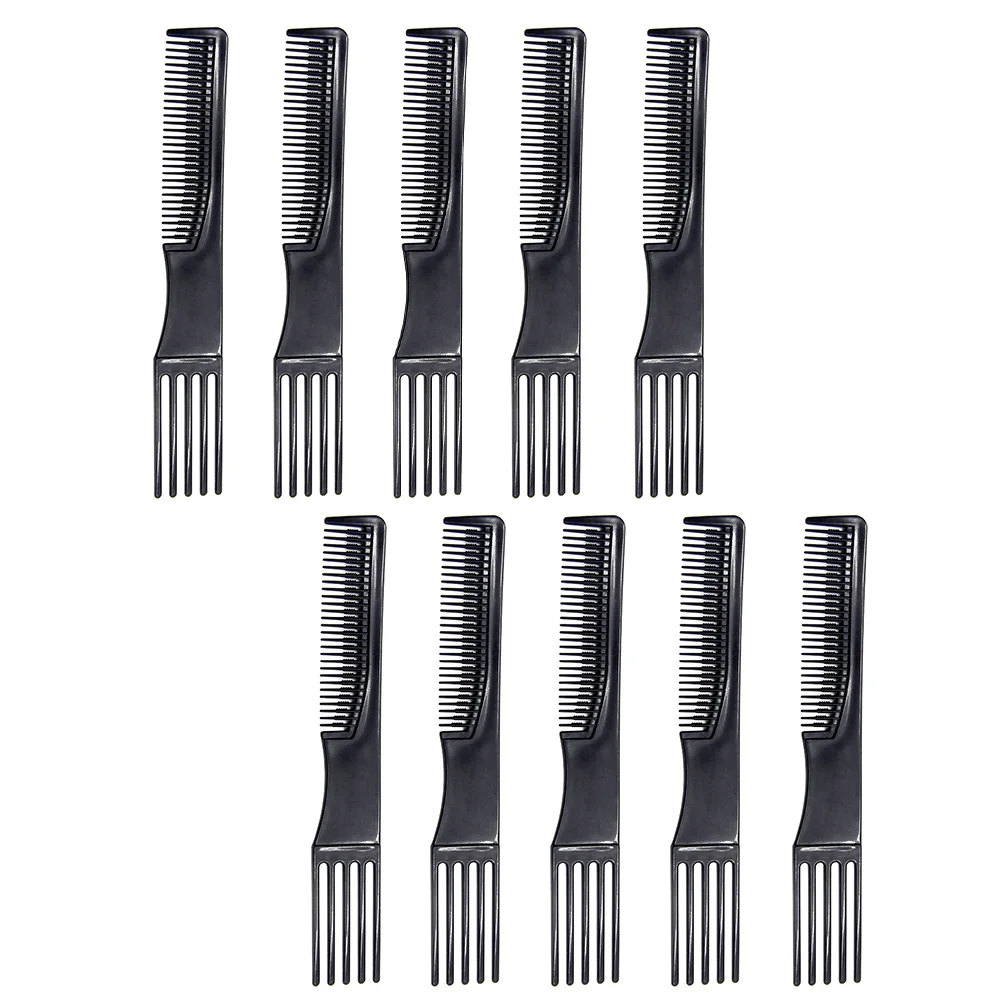 

10 Pcs Five-Fork Hairdressing Comb Styling Accessories Long Tooth Curly Women Beard Tool Multifunctional