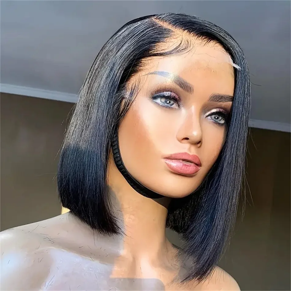 

Bob Wig Human Hair 13x4 Full Lace Frontal Wig Straight Hair Short Bob wig Lace Front Human Hair Wigs for Women 180 Density