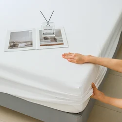 Waterproof Elastic Fit Mattress Protector Bedspread - Twin(99x190x30cm) (White)