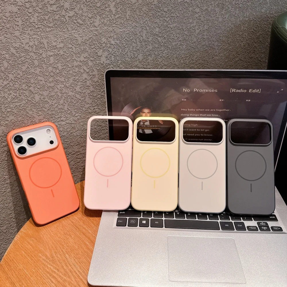 Matte Candy Solid Color Case For Iphone 16 Pro Max 17 Air Magnetic Wireless Charging Ultra Slim Shockproof Cover_voghion.com