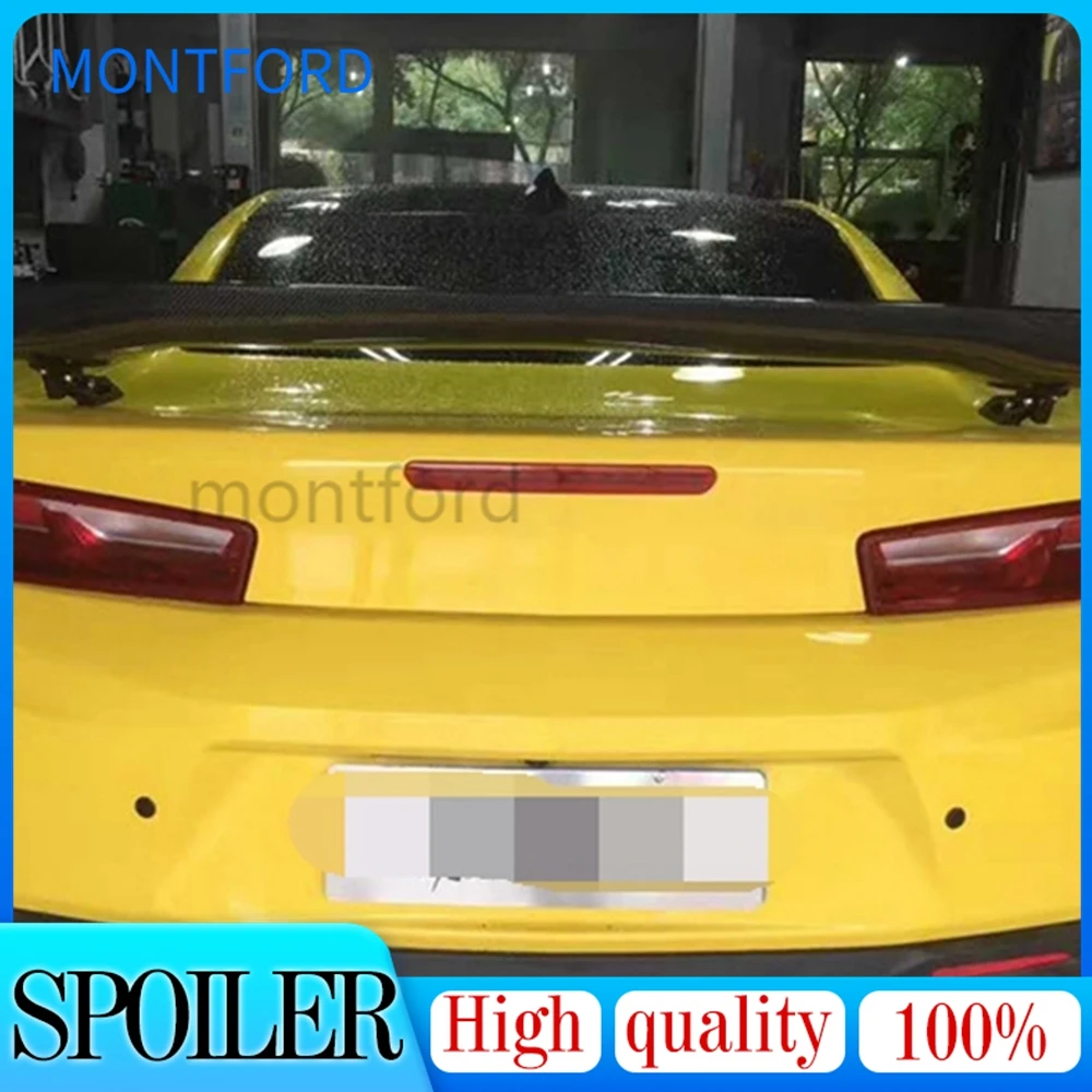 

Car Accessories Carbon Fiber Rear Trunk Lip Roof Spoiler Wing Decoration Fit For Chevrolet Camaro 2016 2017 2018