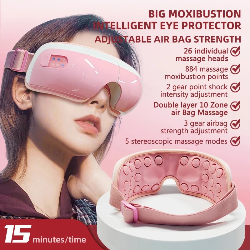 

Electric Eye Massager Hot Compress Airbag Eye Massage Glasses Relax Heat Acupressure Vibration Relief Eyes Fatigue Dark Circles