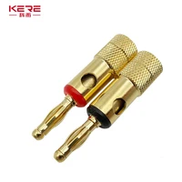 20pcs/Set 4mm Banana Plug Pure Copper Gold Plated Speaker Wire Amplifiers Audio Video Connectors 4