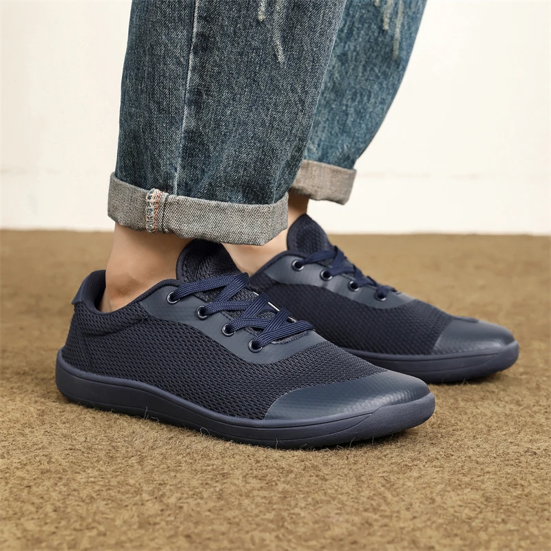 New Minimalist Shoes for Men Wide Toe Barefoot Zero Drop Shoes Casual Breathable Mesh Lightweight Walking Sneakers Man 6