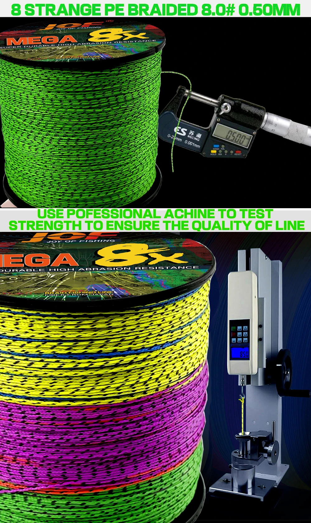 Braided Fihing Line Invisible Spotted 500m 300M 100M Carp Fish Pe Wire 8 Strands 0.14mm-0.5mm 22LB 31LB 39LB 43LB 52LB 61LB 78LB