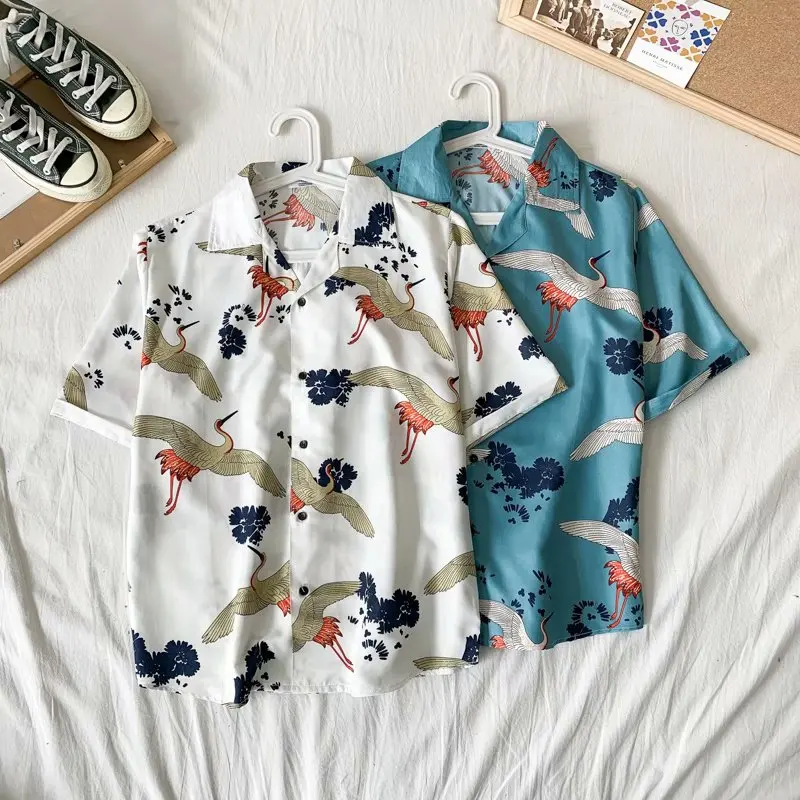 Men Hawaiian Casual Shirt Summer