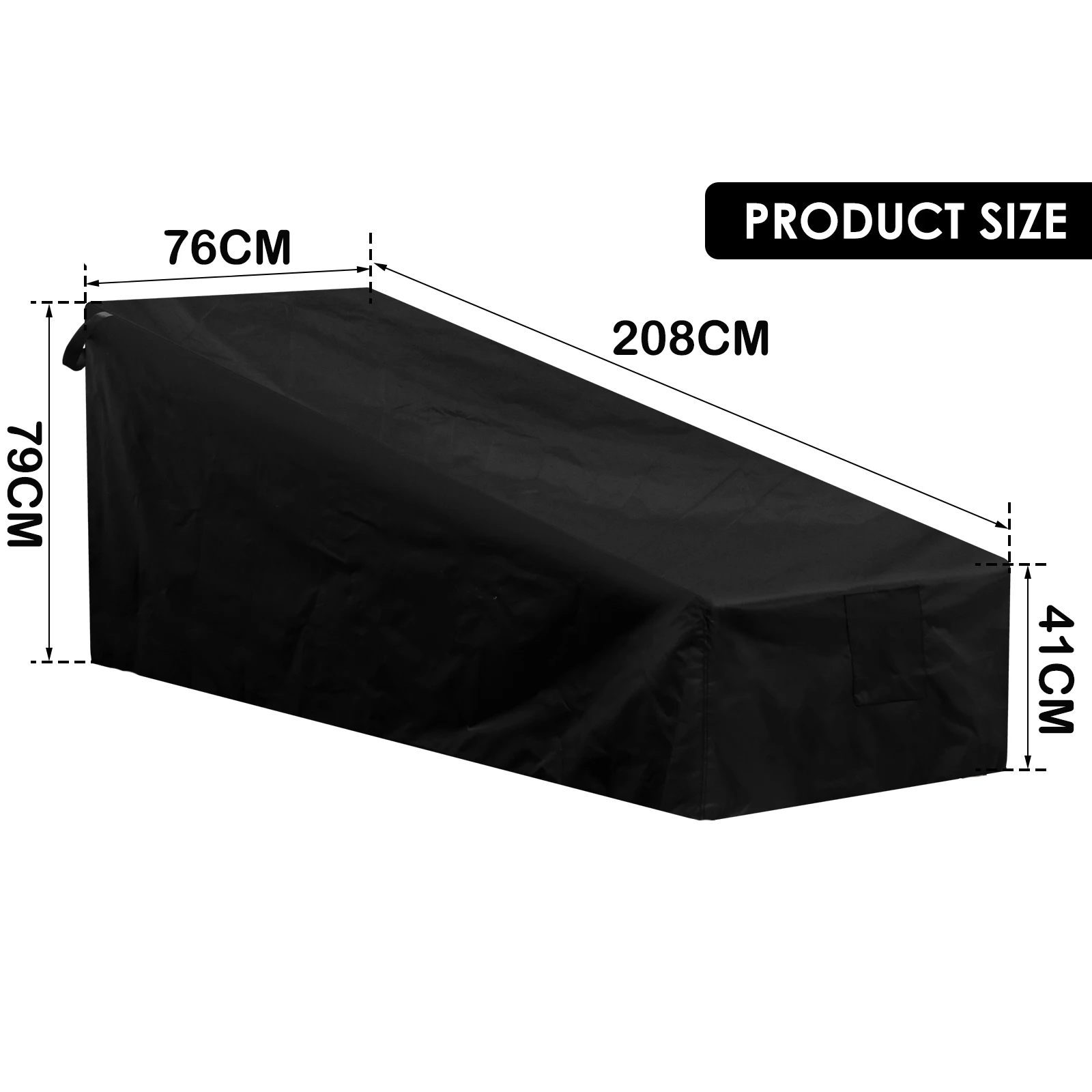 Outdoor Lounger Protective Cover - Waterproof, Anti-UV Garden Patio Furniture Shield for Sunbed Recliner Lounge Chair, New