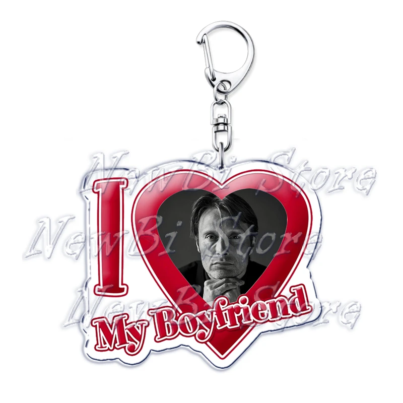 Ich liebe meinen Freund Mads Dittmann Mikkelsen Schlüsselanhänger Hannibal Schlüsselanhänger für Zubehör Taschenanhänger Schlüsselanhänger Ring Schmuck Geschenke – Detail 12